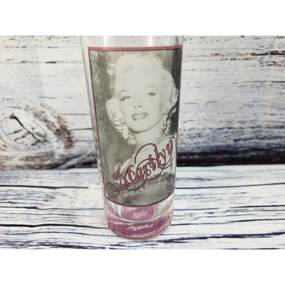 Marilyn Monroe Shot/Drinking Glass By Bernard of Hollywood Pink Bottom - Picture 2 of 7